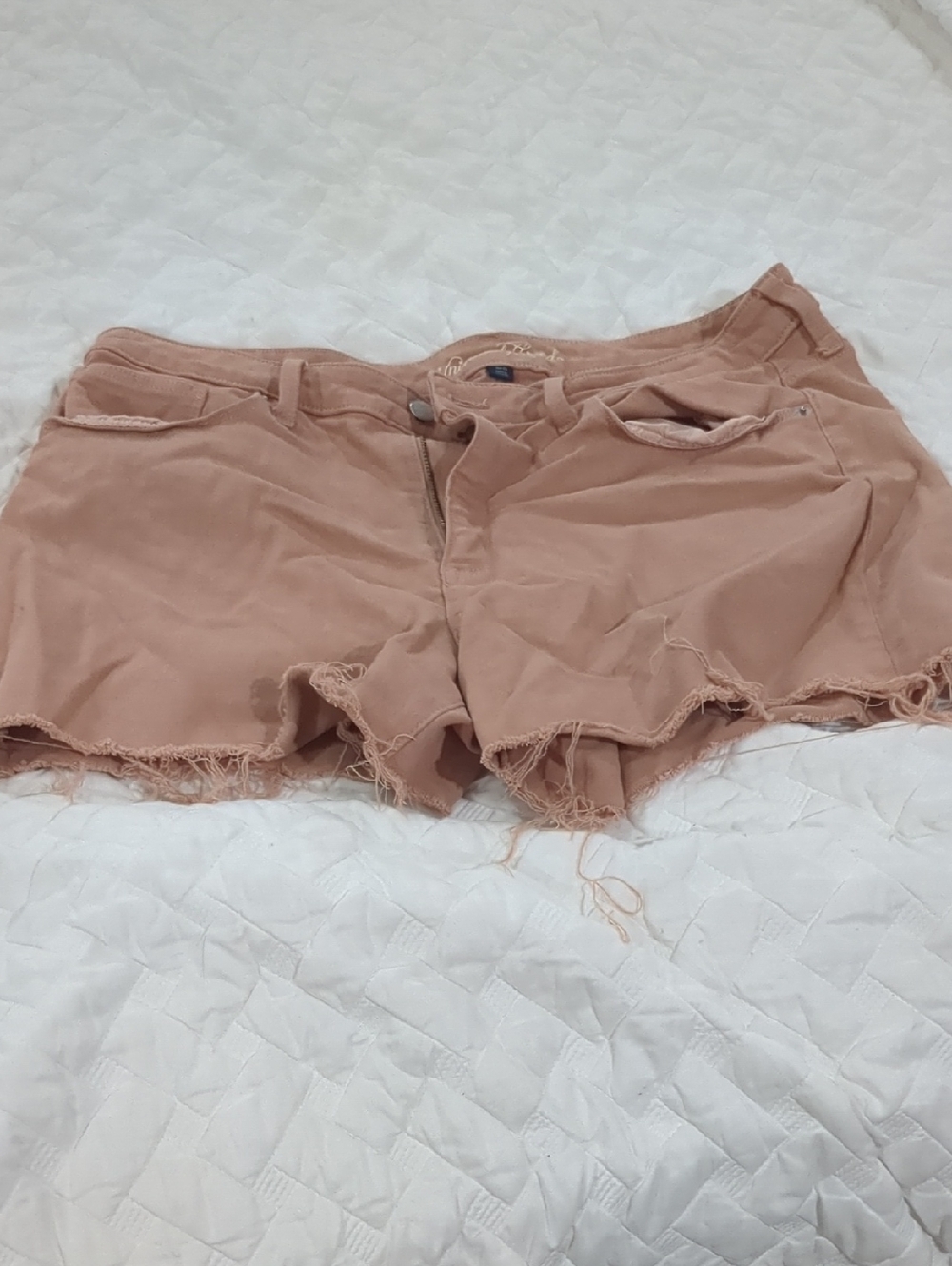 Universal Thread Blush Frayed Hem Denim Shorts